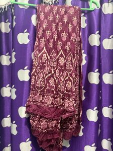 Maroon Floral Print Kurta set
