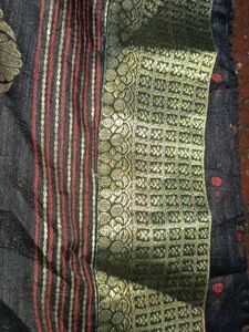 Elegant Charcoal Grey Art Silk Saree with Traditio
