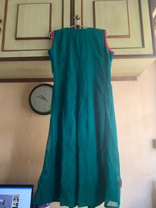Teal Embroidered Kurti