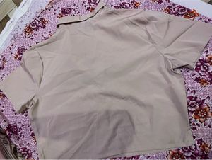 Chic Beige Button-Up Top