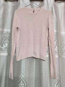 Chic Pink Long-Sleeve Top