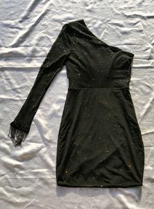 rhinestone Sparkly one Shoulder dress