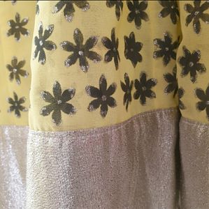 Yellow Embroidered Anarkali Dress