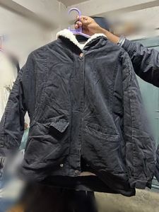 Unique Graphic Print Black Jacket
