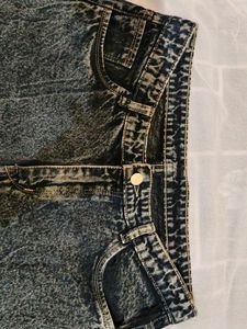 Stylish Acid Wash Wide Leg Jeans