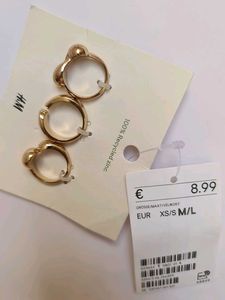 Solid H&amp;M Gold Ring Set