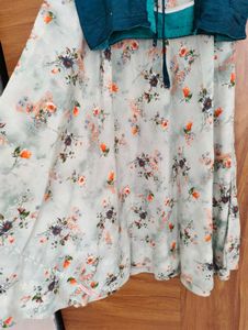 Floral Print Lehenga Choli Set