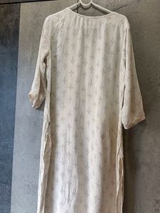 Nice Cotton Kurta With Embroidery In Front