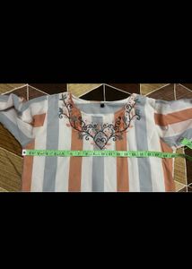 Striped Asymmetrical Top