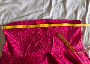 Vibrant Pink &amp; white  Patiala Salwar