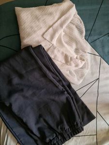 Sale! New With Tag| White Textured Top And Bottoms