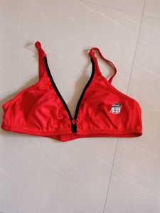 Red Bra with Black Trim