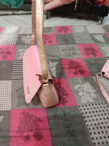 Chic Pink Patent Shoulder Bag