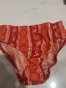 Vibrant Orange Printed Panty