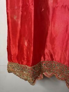 Beautiful Red &amp; Golden Ethnic Suit Set Embroidery