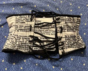 Vintage Newspaper Print Corset belt