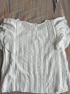 Chic Textured White Top