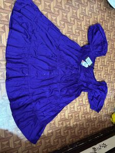 Elegant Purple Tiered Dress
