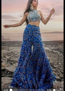 Pink Bandhani Full Gher Sharara