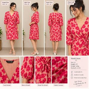 Chic Floral Wrap Dress