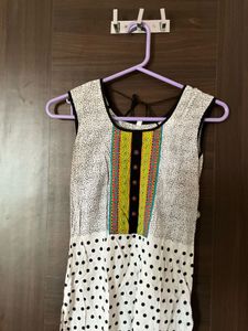 Printed Black and White Designer Ladies Dress Top