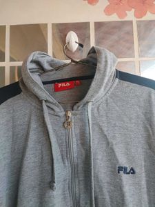 Fila Grey Zip-Up Hoodie