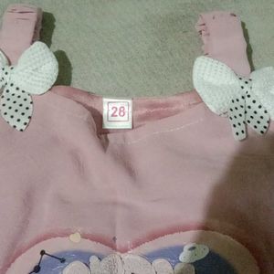 Cute Pink Baby Dress with Bows