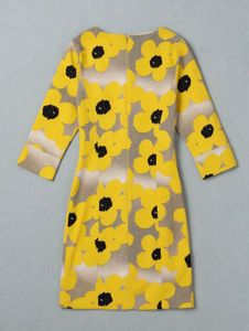 Yellow Floral Print Dress