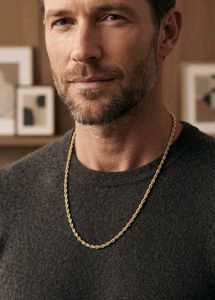 Elegant Gold Rope Chain Necklace