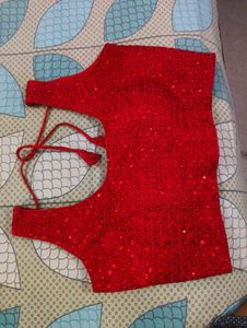 Sparkling Red Sequin Blouse