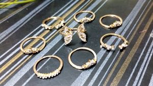 URBANIC Gold-Toned Rhinestone Ring
