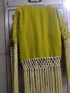 Boho Chic Embellished Jacket &amp; Blouse Set