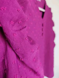 Purple Puff Sleeve Top