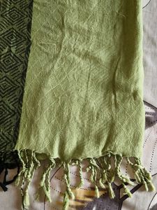 Light Green Dupatta with Tassels