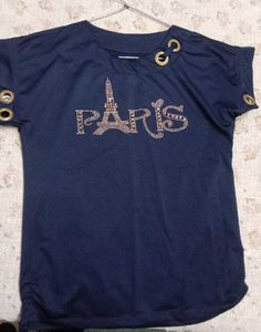Paris Eiffel Tower Embellished Top