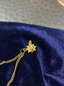 Floral Lapel Pin with Chain