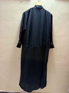 Elegant Black Abaya with Lace