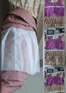 Beautiful Purple &amp; Beige Ethnic frock