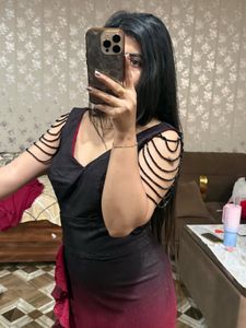 Elegant Black &amp; Red Ombre Party Dress re ❤️🎀