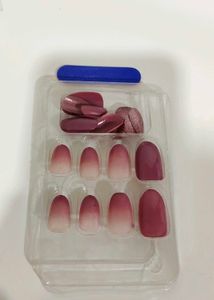 Ombre Press-On Nails with File