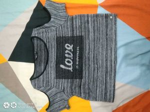 Stylish Grey Striped Top
