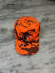 Bright Orange Camo Baseball Cap