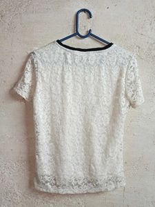 White Lace "LOVE" Top Layered