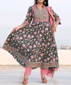 Anarkali style Printed Kurta
