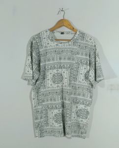 Off White Printed Top (Women's)