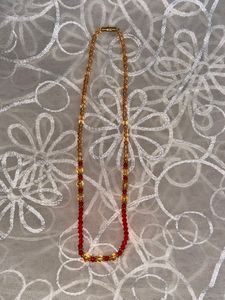 Red And peach pearl mala❤️