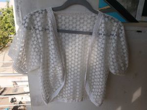 Elegant White Lace Shrug