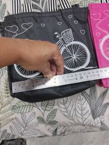 Cute Bicycle Print Tote Bags (Set of 2)