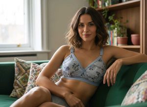 Skiva Blue Floral Comfort Bra 🌸