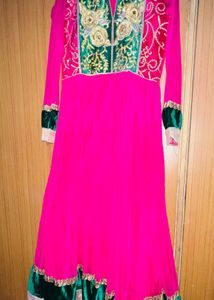 Beautiful Pink Ethnic Party wear Gown